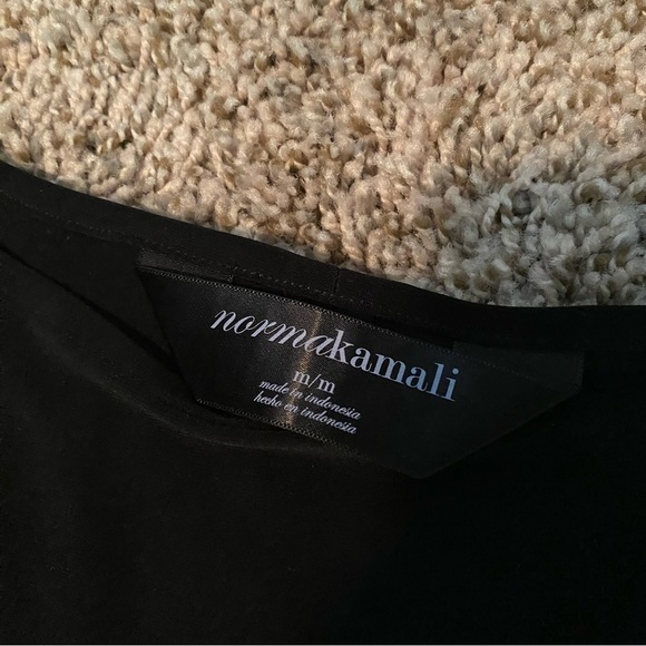 Norma Kamali Tie Waist Little Black Dress Size Medium Cocktail Revolve Jersey - Picture 9 of 15